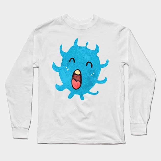 Cute Bacteria Microbes Long Sleeve T-Shirt by labstud